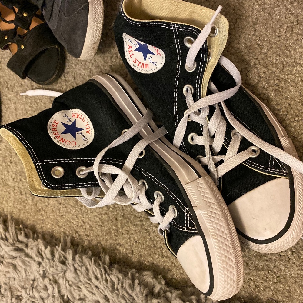 Black Converse High Top Shoes